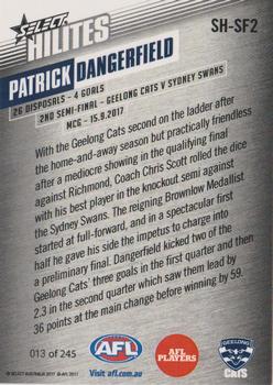 2017 Select AFL Hilites #SH-SF2 Patrick Dangerfield Back